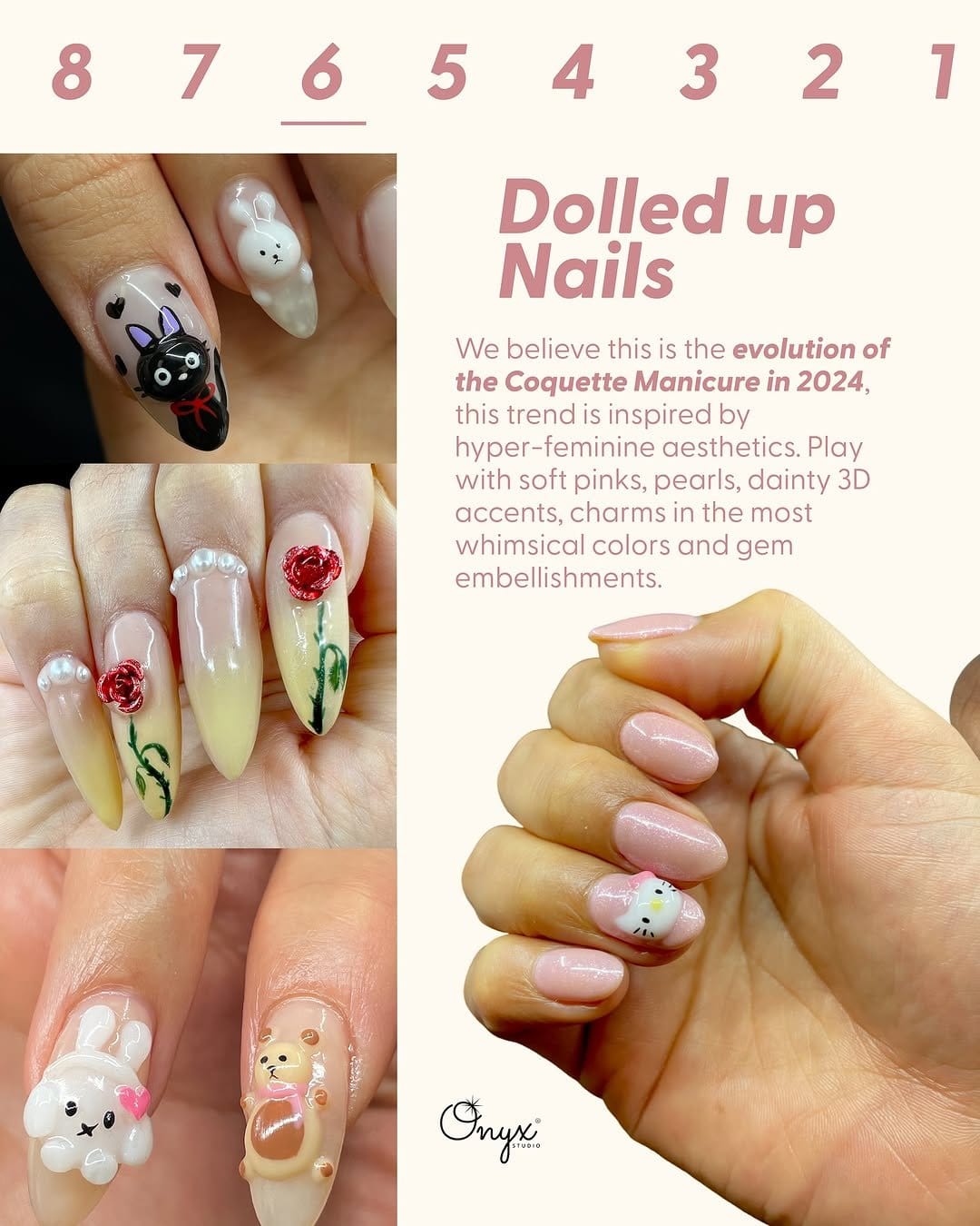 Aqua blue pastel nails with wave patterns