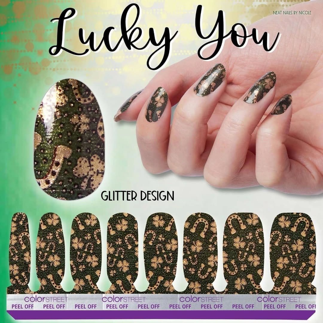 White nails with gradient glitter overlays