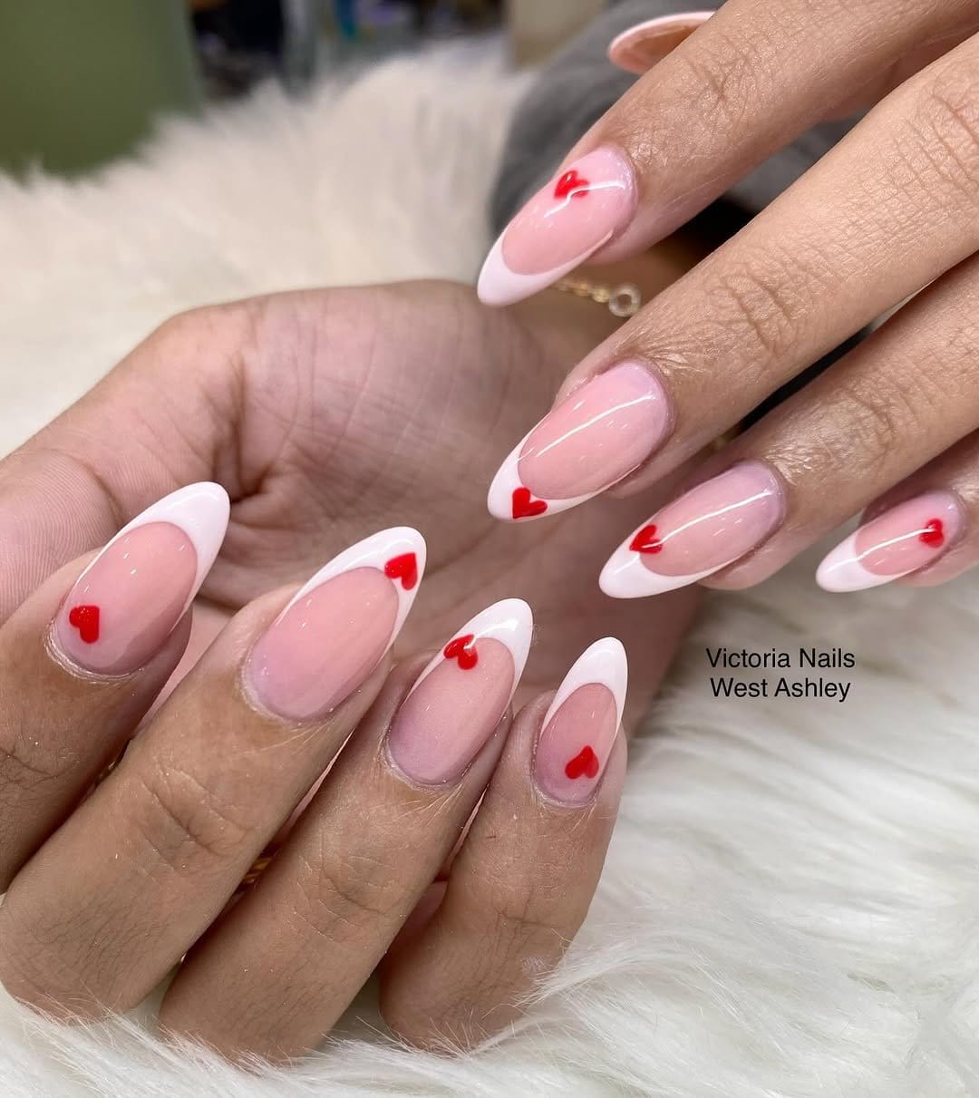 Elegant pastel pink French tip nails