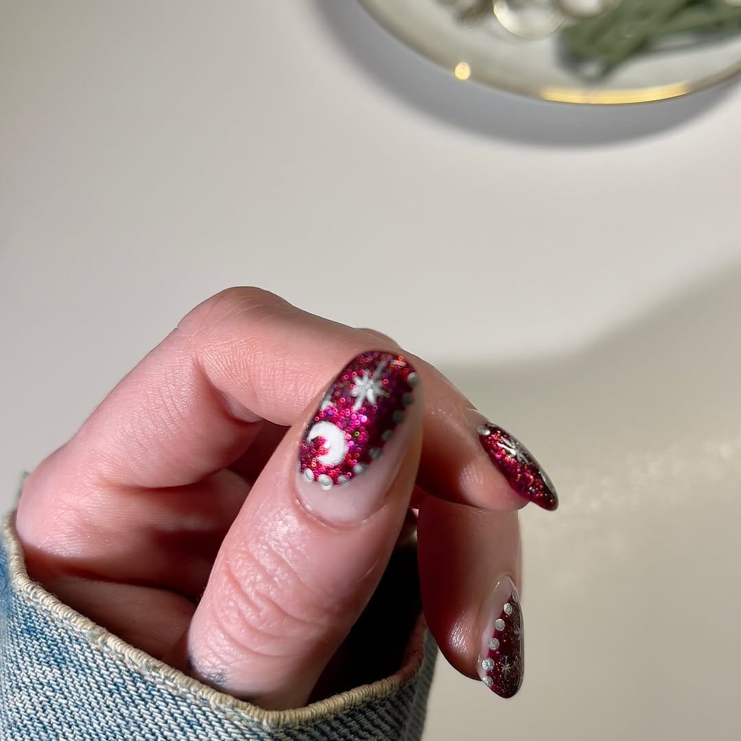 Cute bunny face and whiskers nail art