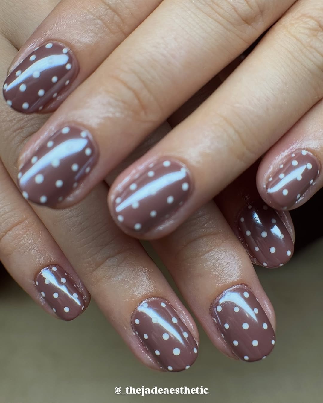 Bright polka dot nail art