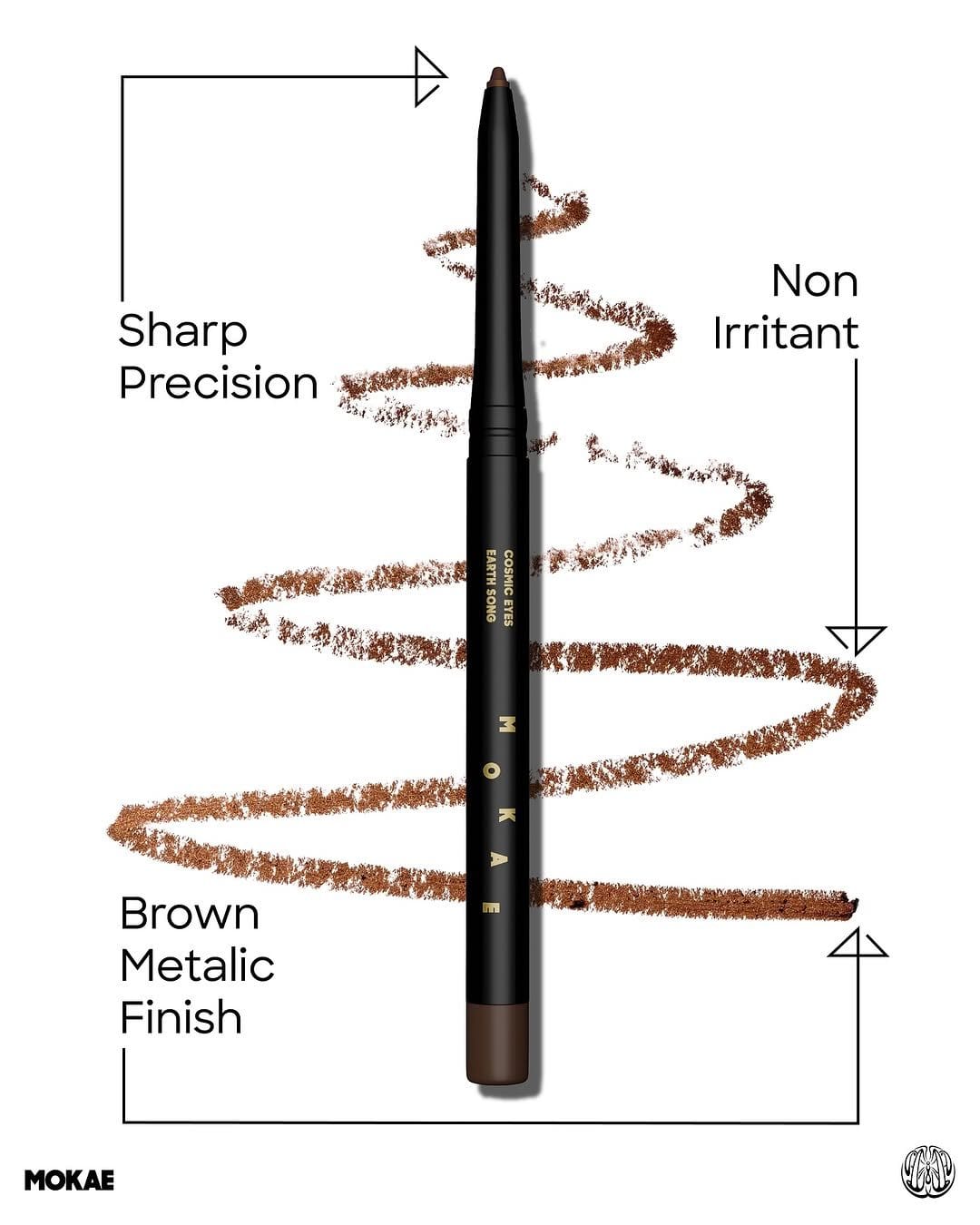 Eyes with earthy-toned eyeshadow
