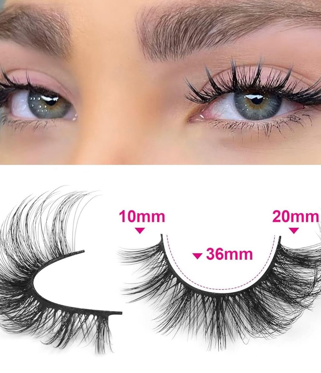 Eyes with natural false lashes