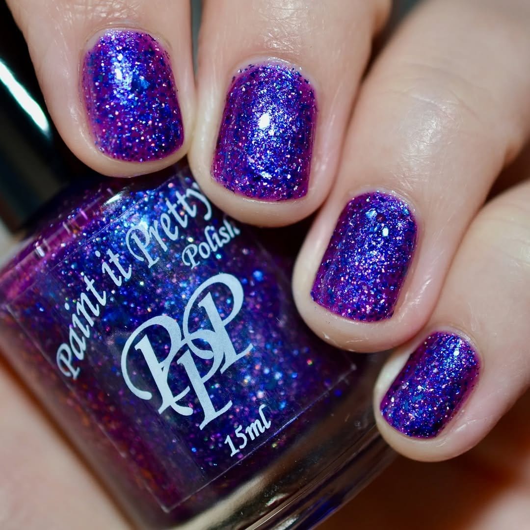 Glitter nail polish bottle