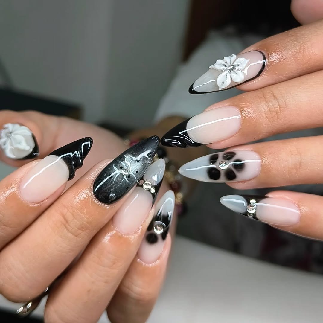 Cuticle highlight nail art