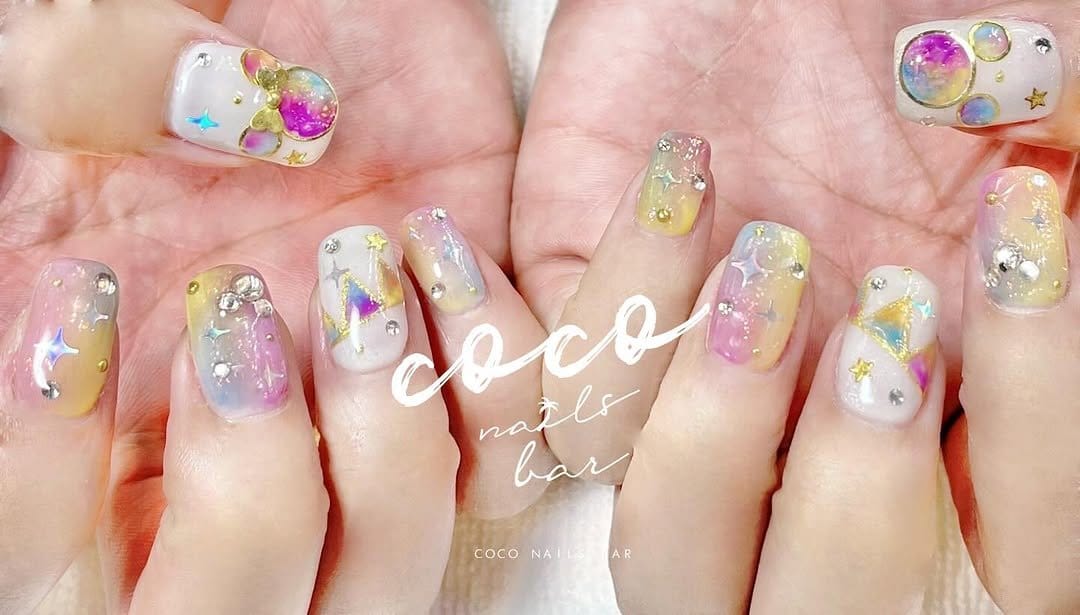 Marble effect with pastel colors