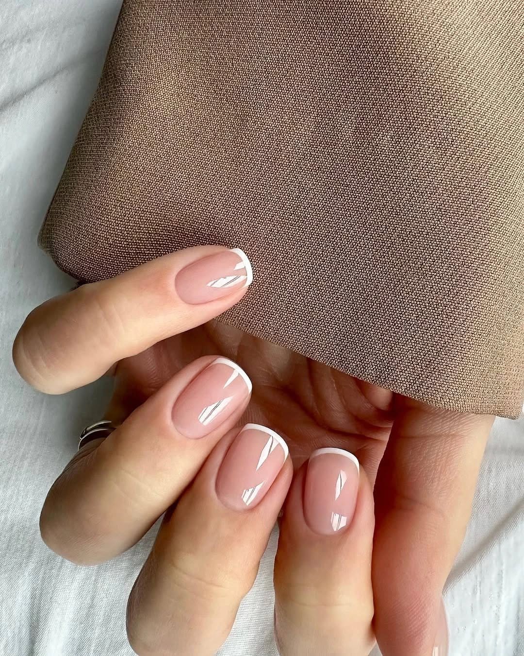 Barely there stripe nails