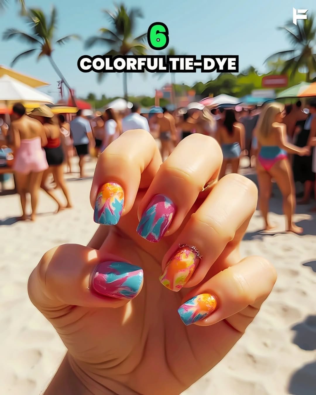 Fiery sunset red ombre nails with yellow tips