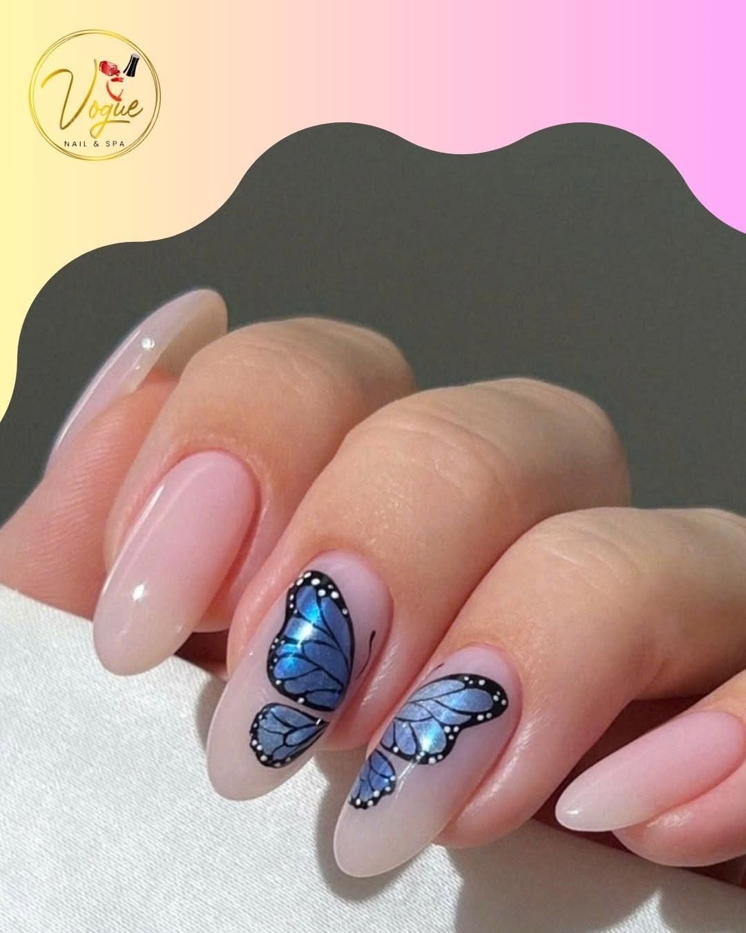 Butterfly wing nail art decals