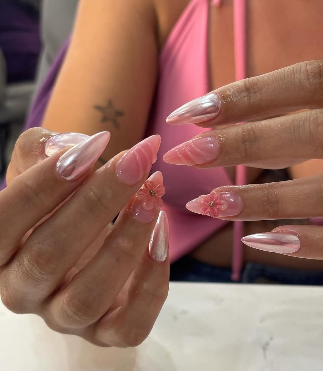 Pearl effect nail polish
