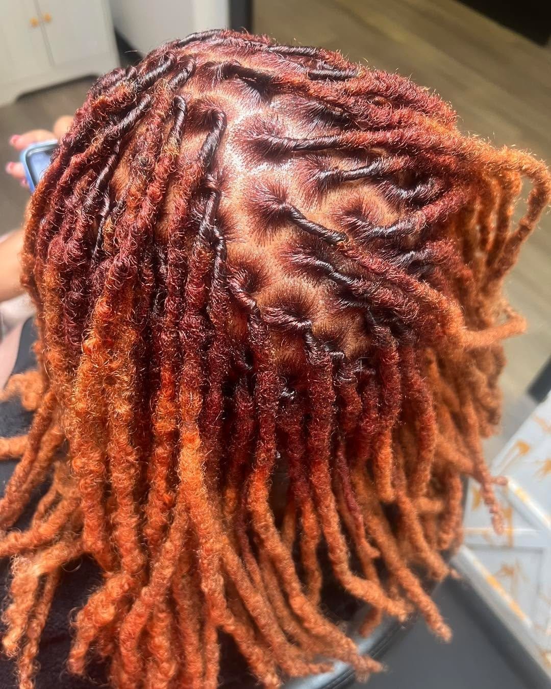Eye-catching two-toned dreadlocks