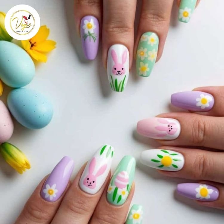 30 Adorable Bunny Easter Nail Designs for Your Holiday