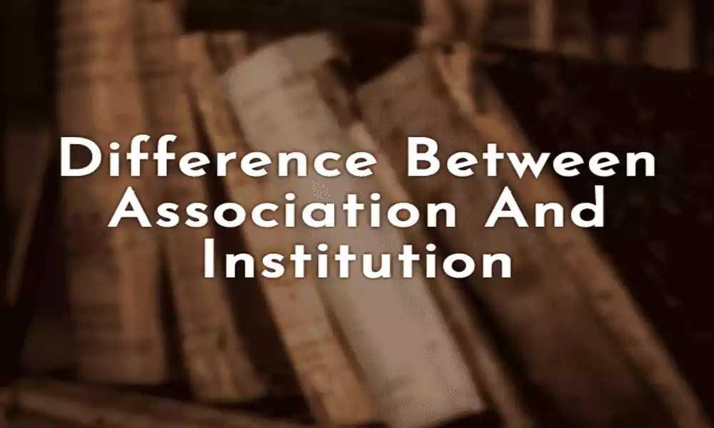 The Best -5 Difference Between Association and Institution