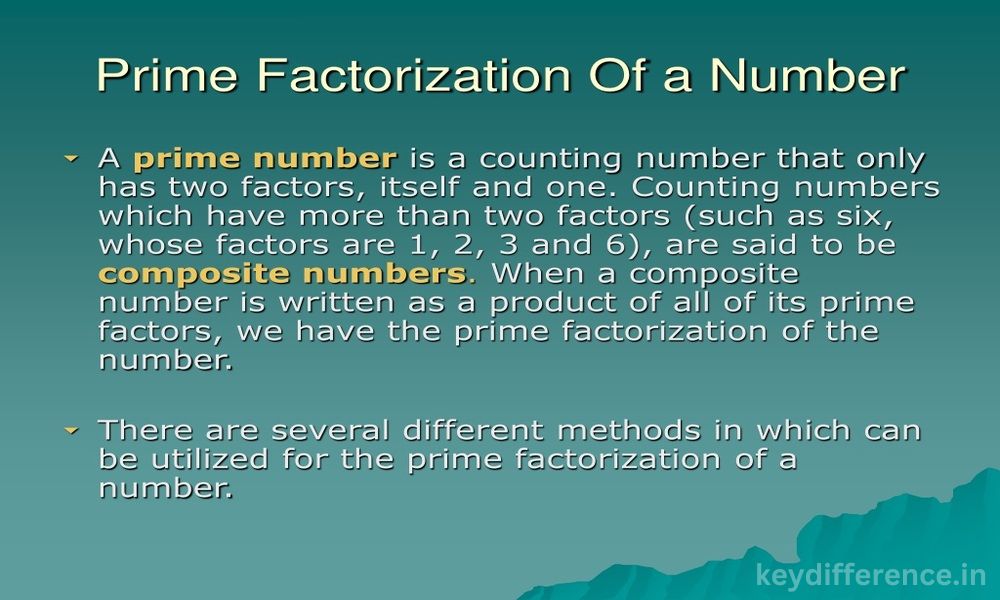 Difference Between Prime Number and Prime Factors
