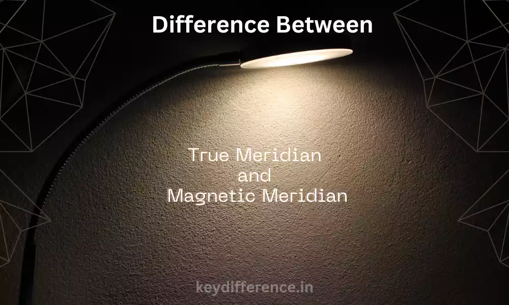 Difference Between True Meridian and Magnetic Meridian