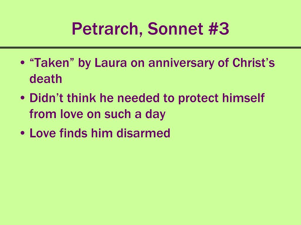 Petrarchan Sonnet